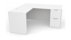 L Shaped Desks Office Source Furniture 66in x 65in Single FF Pedestal L-Shaped Desk