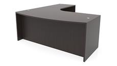 L Shaped Desks Office Source Furniture 72in x 96in Curved Corner Bow Front L-Desk