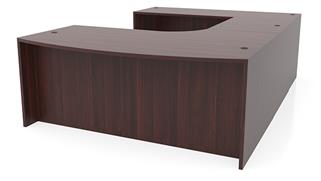 U Shaped Desks Office Source Furniture 72in x 112in Curved Bow Front U-Desk