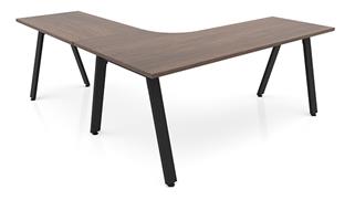 L Shaped Desks Office Source Furniture 72in x 72in Metal A-Leg Curve Corner Desk