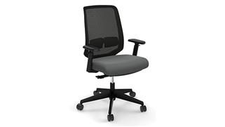 Office Chairs Office Source Furniture Mesh Mid Back Task Chair with Gray Seat and Seat Slider