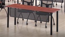 Training Tables Office Source Furniture 48in x 24in Post Leg Training Table with Modesty Panel