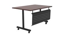 Training Tables Office Source Furniture 48in x 24in Black T-Leg Training Table with Modesty Panel