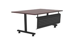 Training Tables Office Source Furniture 6ft x 30in Black T-Leg Training Table with Modesty Panel