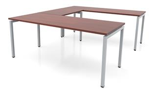 U Shaped Desks Office Source Furniture 66in x 102in OnTask U-Desk (66x30 Desk, 48x24 Bridge)