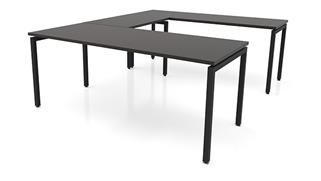 U Shaped Desks Office Source Furniture 72in x 90in OnTask U-Desk (72x30 Desk, 36x24 Bridge)