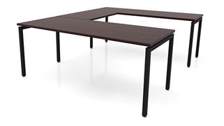 U Shaped Desks Office Source Furniture 66in x 90in OnTask U-Desk (66x30 Desk, 36x24 Bridge)