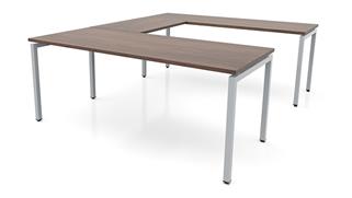 U Shaped Desks Office Source Furniture 72in x 108in OnTask U-Desk (72x36 Desk, 48x24 Bridge)