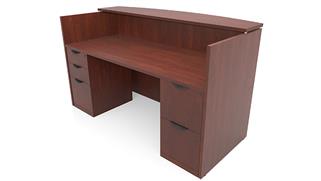 Reception Desks Office Source Furniture Double Pedestal Reception Desk with BBF and FF