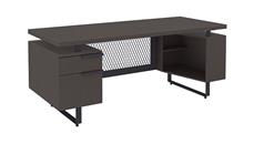 Executive Desks Office Source Furniture 72in x 30in Single Pedestal Desk with Open Storage