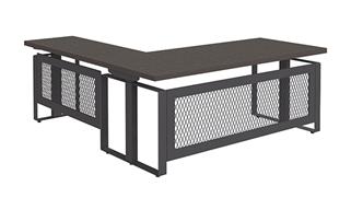 Adjustable Height Desks & Tables Office Source Furniture 6ft x 78in Full L-Desk Height Adjustable