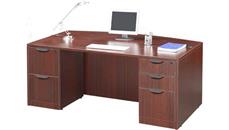 Executive Desks Office Source Furniture 71" Double Pedestal Bow Front Desk