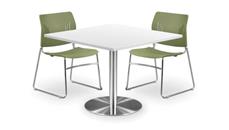 Cafeteria Tables Office Source Furniture 36in Square Cafeteria Table with Brushed Aluminum Base