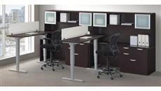 Standing Height Desks Office Source Furniture 2 Person Workstation with Standing Desks