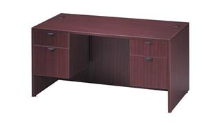 Office Credenzas Office Source Furniture 60in x 24in Double Pedestal Credenza