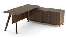 L Shaped Desks Office Source Furniture 71" x 63" L Shaped Desk with Sliding Door Storage