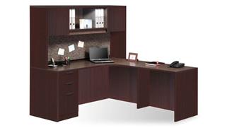 L Shaped Desks Office Source Furniture 72" x 66" L Shaped Desk with Hutch