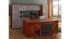 Workstations & Cubicles Office Source Furniture Bow Front Desk with Storage