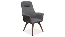 Side & Guest Chairs Office Source Furniture High Back Guest Chair with Wood Leg Base
