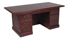 Executive Desks Office Source Furniture 72" x 36" Double Pedestal Veneer Executive Desk