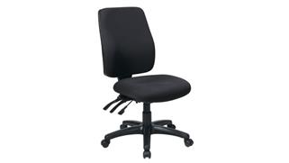 Office Chairs WFB Designs High Back Ergonomic Dual-Function Armless Fabric Seat and Back Office Chair