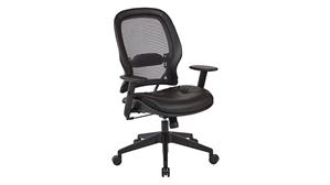 Office Chairs WFB Designs Professional Air Grid Back Managers Chair w/Bonded Leather Seat and Back Wrap