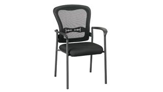 Side & Guest Chairs WFB Designs Mesh Back Visitor Chair with Black Fabric Padded Seat
