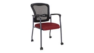 Side & Guest Chairs WFB Designs Mesh Back Guest Chair with Casters and Enhanced Fabric Seat