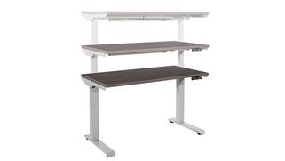 Standing Height Desks WFB Designs 48in x 24in Height Adjustable Desk with 3 Stage Motor