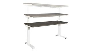 Standing Height Desks WFB Designs 72in x 24in Height Adjustable Desk with 3 Stage Motor