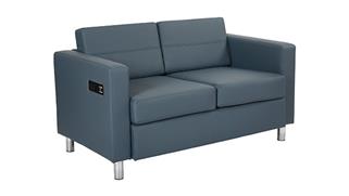 Loveseats WFB Designs Loveseat in Enhanced Vinyls with Power Charging Outlets