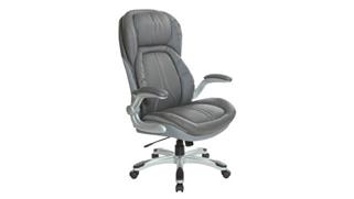 Office Chairs WFB Designs Leather Executive Chair with Silver Base