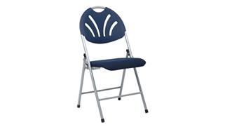 Folding Chairs WFB Designs Folding Chair with Plastic Back and Fabric Seat (Pack of 4)