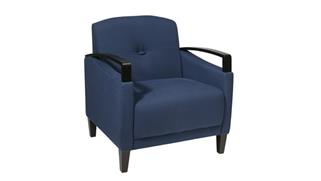 Club Chairs WFB Designs Chair with Espresso Wood Accents in Essential Fabrics