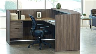 Reception Desks WFB Designs L-Shape Reception Desk with Laminate Transaction Counter