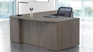 L Shaped Desks WFB Designs Bow Front L-Shape Double Pedestal Desk - 72in x 88in