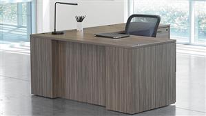 L Shaped Desks WFB Designs L-Shape Double Pedestal Desk - 66in x 78in