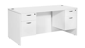 Executive Desks WFB Designs 72in x 36in Double Hanging Pedestal Desk