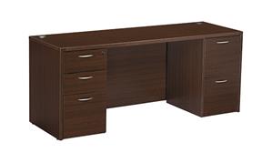 Executive Desks WFB Designs 66in x 24in Double Pedestal Credenza Desk