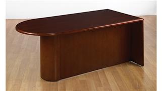 Executive Desks WFB Designs 72" x 36" Wood Veneer Bullet Desk Unit