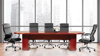 Conference Tables WFB Designs 10 ft. Wood Veneer Racetrack Conference Table