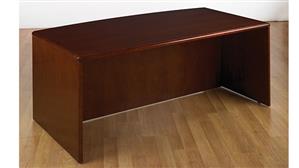 Executive Desks WFB Designs 72in x 39in Bow Front Wood Veneer Desk Shell