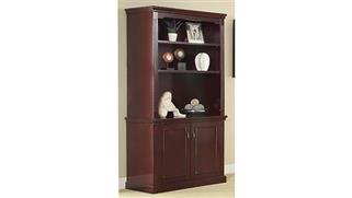 Storage Cabinets WFB Designs 2 Door Wood Veneer Storage Cabinet with Hutch Unit