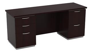 Executive Desks WFB Designs 72" x 24" Double Pedestal Credenza Desk