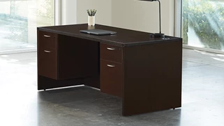 Executive Desks WFB Designs 60in x 30in Double Hanging Pedestal Desk
