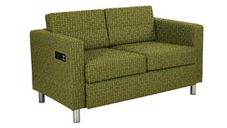 Loveseats WFB Designs Loveseat in Premium Fabrics with Power Charging Outlets