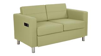 Loveseats WFB Designs Loveseat in Premium Vinyls with Power Charging Outlets