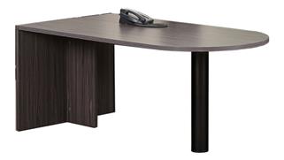 Executive Desks WFB Designs 72in x 36in Bullet Desk Shell w/ Black Post