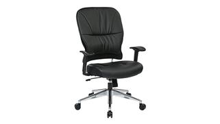 Office Chairs WFB Designs Bonded Leather Mid Back Chair with Polished Aluminum Base