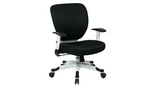Office Chairs WFB Designs Fabric Seat and Back Office Chair with White Frame and Adjustable Flip Arms